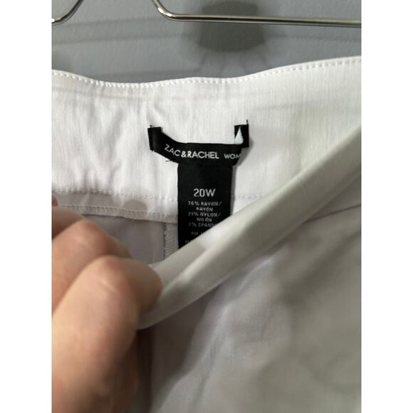 Zac & Rachel Woman White Cropped Length Pants | 20W - Picture 4 of 5